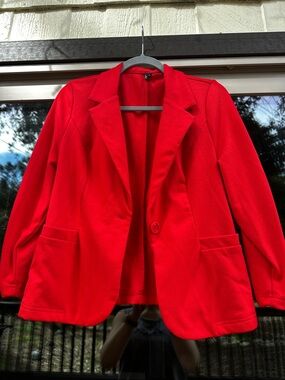 Red Women's Blazer Jacket - Unbranded